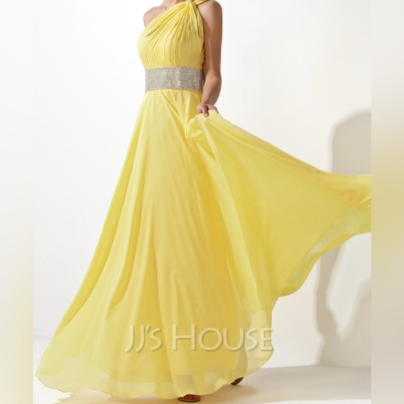 JJs House One Shoulder Yellow Dress - Picture 5 of 7